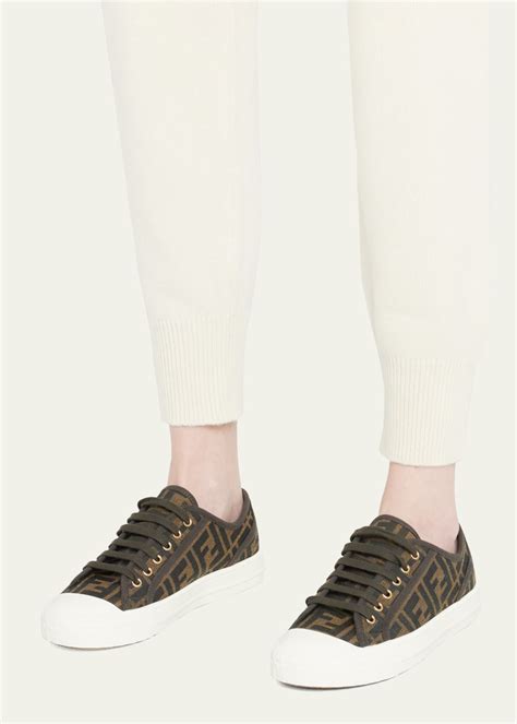 fendi jacquard ff motif sneakers|Fendi ff jacquard sneakers.